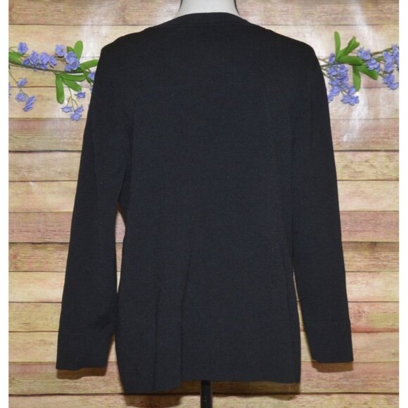 Jones New York Womens Plus 2X Black & White Snap Up Cardigan Sweater Career NICE - Picture 6 of 9